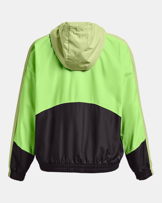 Women's UA RUSH™ Woven Full-Zip Jacket, Green, pdpMainDesktop image number 5